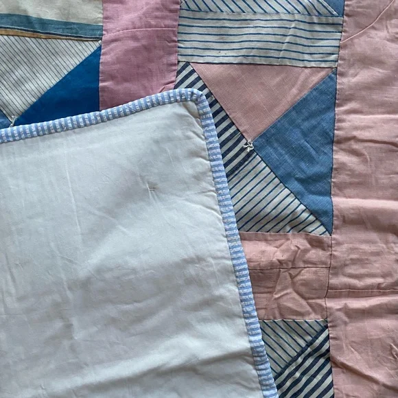 Colorful Vintage Patchwork Quilt - Picture 2 of 13